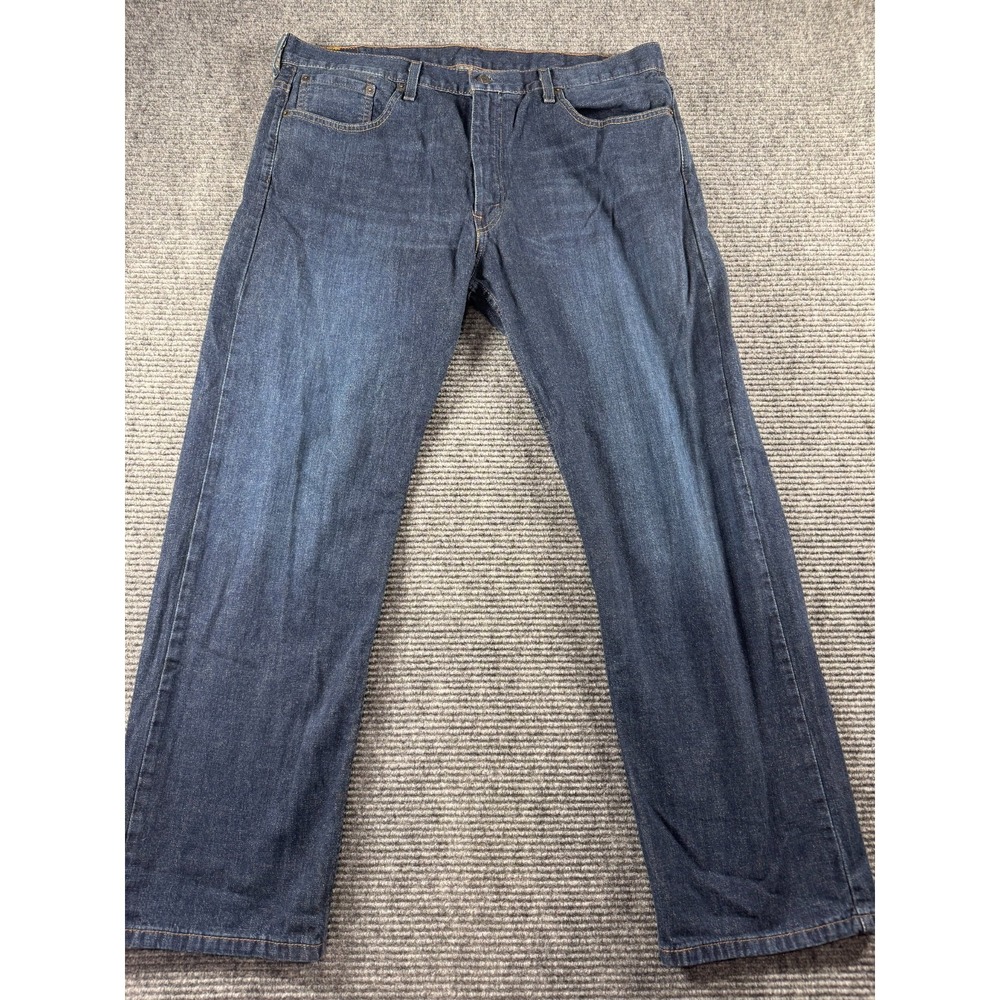 Levis 569 Loose Straight Dark Wash Jeans Mens 38x32 Modern Relaxed Fit Denim